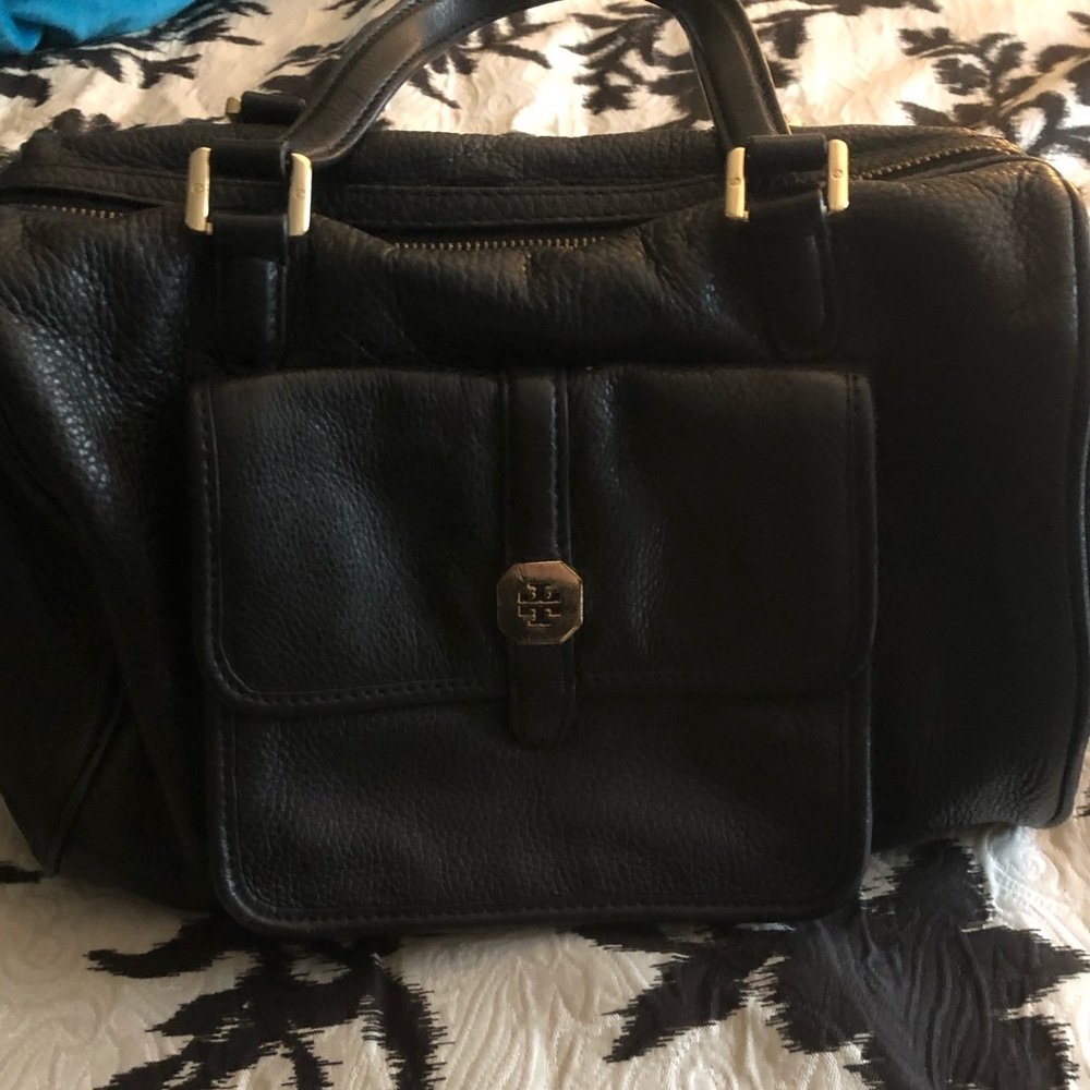 Tory Burch black satchel with strap